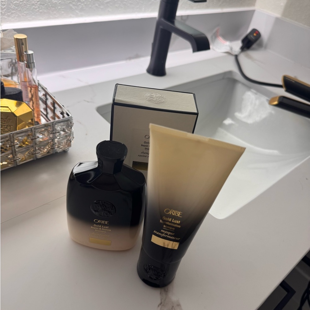 Oribe Gold Lust Repair & Restore Shampoo and Conditioner Set - Black and Gold
